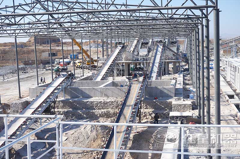 花崗巖碎石制砂生產(chǎn)線現(xiàn)場實(shí)拍