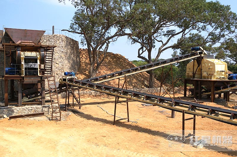 風(fēng)化砂生產(chǎn)現(xiàn)場實拍