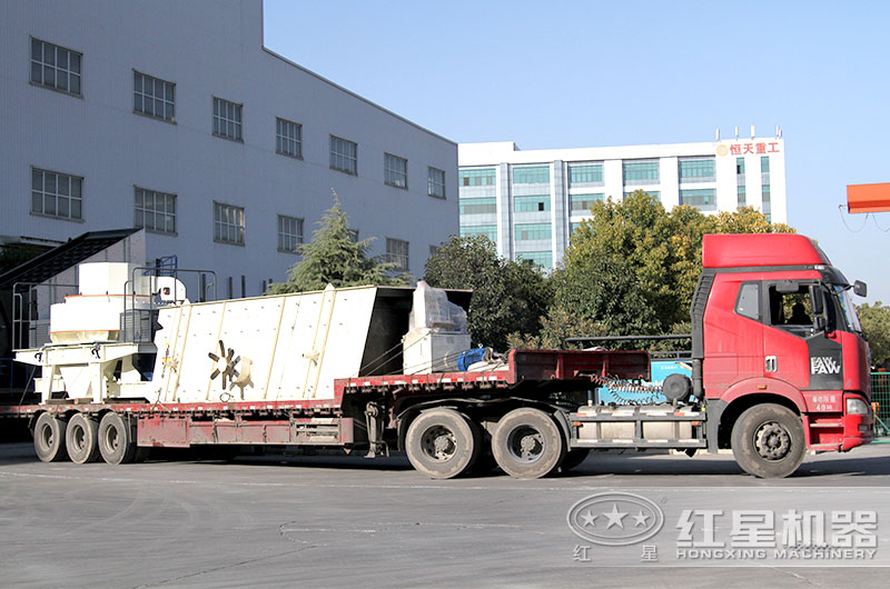 一條鵝卵石制砂生產(chǎn)線(xiàn)設(shè)備發(fā)往廣西