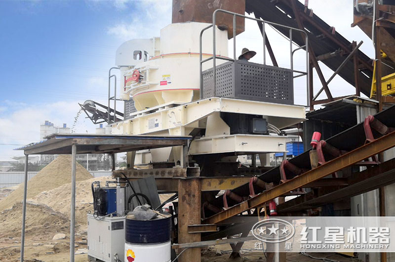 河南客戶制砂現(xiàn)場實拍圖