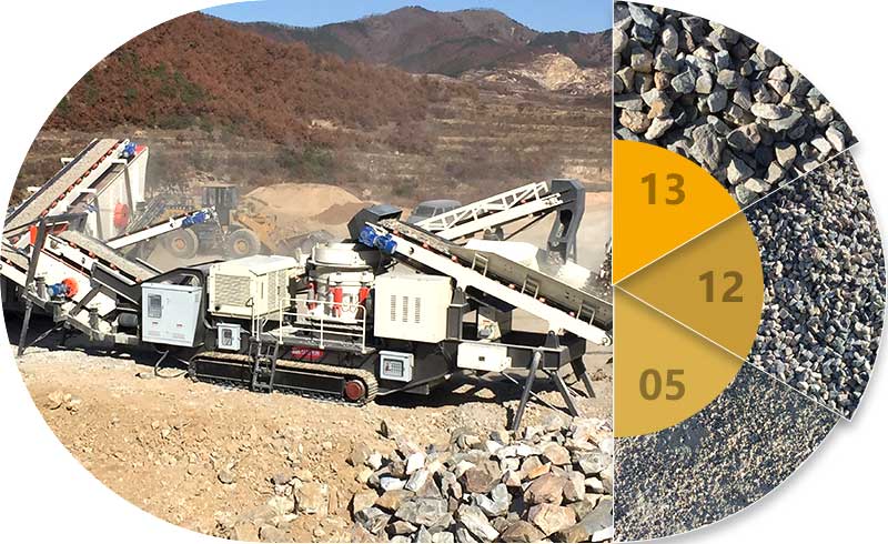 履帶式液壓巖石破碎機(jī)作業(yè)成果