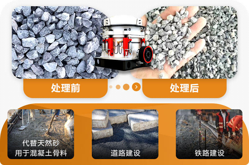 圓錐破加工石子效果及應用領域